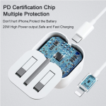 Charger Cepat iPhone, 20W PD 3.0 USB C Plug Charger Cepat dengan Kabel USB C 1M untuk Pengisian Cepat, Kabel Charger Cepat iPhone