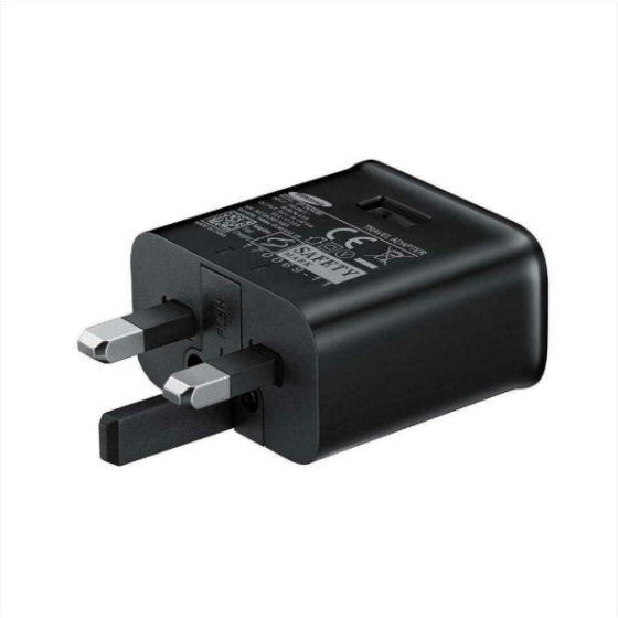 Charger USB Samsung 15W Super Fast Resmi dan Kabel USB-C - Hitam