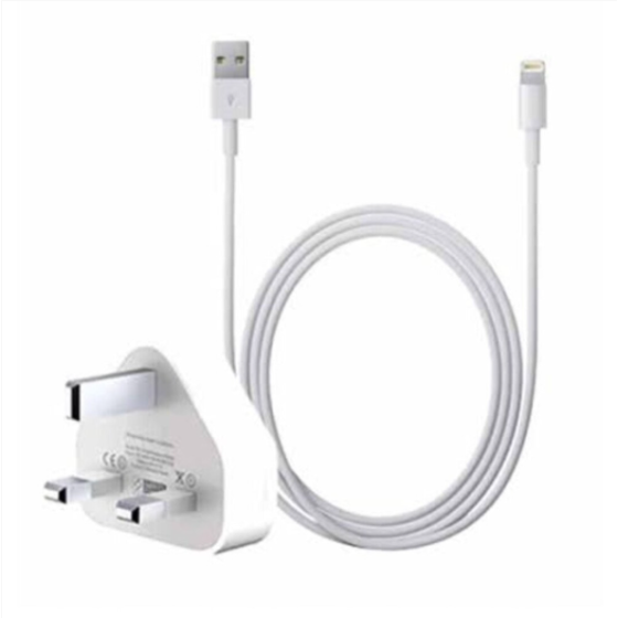 Charger Apple 5W Resmi A1399 dengan Kabel Lightning MD818 untuk iPhone, iPad, dan iPod