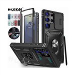 (Black, Samsung S25 Ultra) Camera Slide Lens Case for Samsung Galaxy S25 Ultra