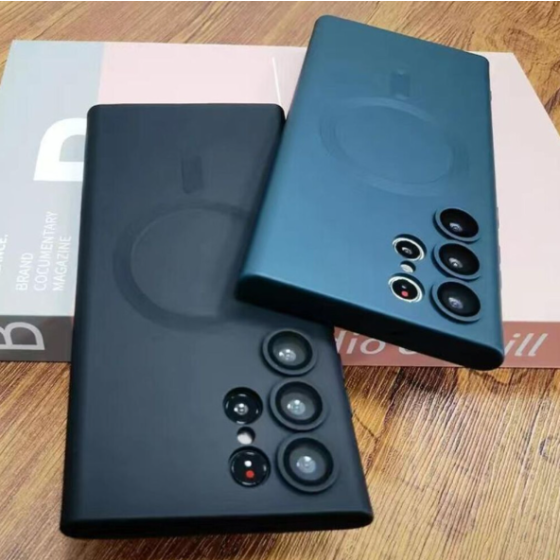 (Hitam, Untuk Samsung S25 Ultra) Casing Ponsel Mewah MagSafe Magnetik untuk Pengisian Nirkabel untuk Samsung Galaxy S25, S24, S23, S22, S21 Ultra, S20 FE, Note 10, 20 Ultra