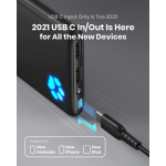 INIU Power Bank, Paling Tipis & Ringan USB C Triple 3A High-Speed 10000mAh Portable Charger, Flashlight Powerbank untuk iPhone Samsung Xiaomi