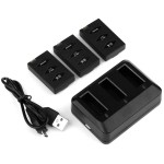 Parrot MiniDrones Charger Hub + 3 Paket Baterai 3.7V 600mAh untuk Jumping Sumo, Rolling Spider, Swing Mambo, Airborne, Baterai Hydrofoil