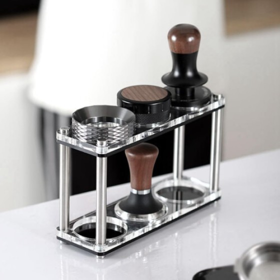Coffee Tool Organizer Rack (51/53/58mm, Double Layer Tamper Holder)