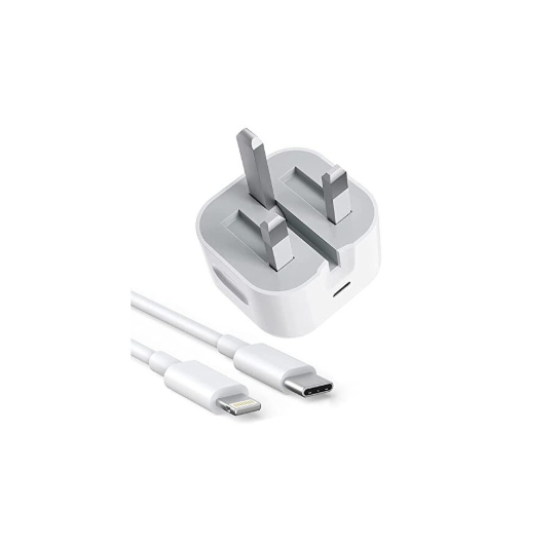 Charger Cepat iPhone USB C, [Sertifikasi Apple MFi] 20W PD Type C Power Block Wall Charger dengan Kabel USB-C ke Lightning