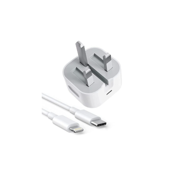 Charger Cepat iPhone USB C, [Sertifikasi Apple MFi] 20W PD Type C Power Block Wall Charger dengan Kabel USB-C ke Lightning