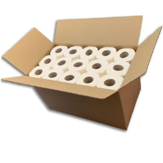 45 gulungan kertas toilet tiga lapis bebas plastik dan ramah lingkungan