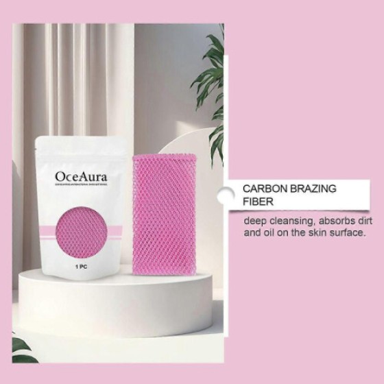 Oceaura シャワーストリップ カーボンファイバータオル スムーズな肌を清潔に ボディクリーン シャワーストリップ