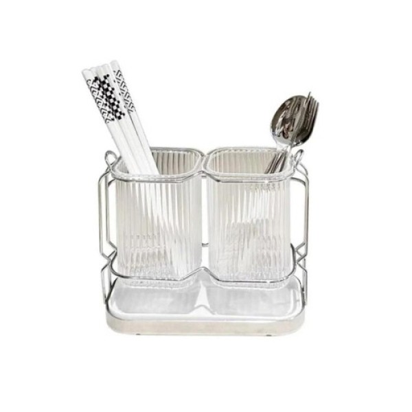 Utensil Rack - Wall-Mounted Cutlery Rack, Kitchen Storage Rack, Spoon Rack, Kitchen Organizer, and Draining Rack