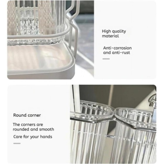 食器ラック - 壁掛け式カトラリースタンド、キッチン収納ラック、スプーンラック、キッチンオーガナイザー、そして水切りラック