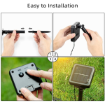 SUNACE Lampu String Bola Tenaga Surya - 10.85M/35.6FT 60 LED Lampu String 8 Mode Lampu Outdoor Tahan Air Bola Kristal Lampu Hias Tenaga Surya untuk Patio