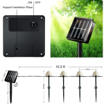 Lampu Taman Tenaga Surya Outdoor, Set 12 Lampu Jamur Mini Tenaga Surya untuk Dekorasi Halaman dan Teras
