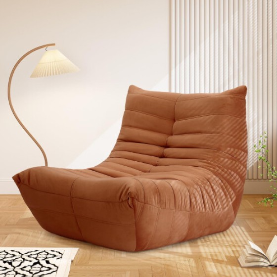 （ブラウン）大人用ビーンバッグチェア ラウンジソファ