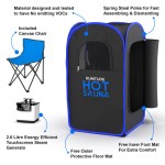 Runitude Portable Sauna Steam Tent | Full-Size Home Personal Sauna Detox Room | Infrared Touch Screen 1000W 2.6L Generator | Includes Seat