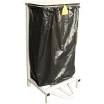 Penyangga Kantong Kaki Pedal Metal Baja Putih, Bisa Berdiri Sendiri