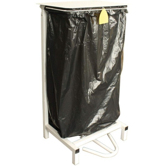 Penyangga Kantong Kaki Pedal Metal Baja Putih, Bisa Berdiri Sendiri