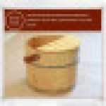 Home Sauna Wooden Foot Bath Bucket, 30 cm Solid Wood Foot Tub, Durable, With Handle, Natural Wood Color, Effectively Relieves Fatigue