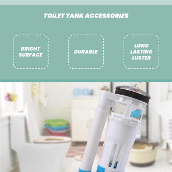 Set of double marine toilet accessories, flush valve, old-style single water tank fittings