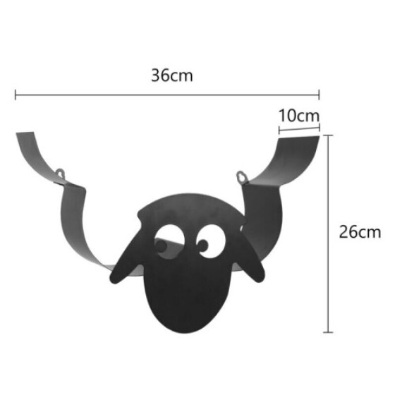 Gaya Domba Penyimpanan Roll Kertas Toilet Dipasang di Dinding Logam