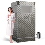 Portable Steam Sauna Home Full-Body Sauna Box, with 3L Steam Generator