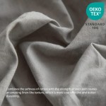 BISELINA Rok Tempat Tidur Linen Prancis dengan Volan Berpliset, 22 Inci, Kustom, Campuran Linen-Kapas Alami, Tepi Volan Anti-Debu, Beige