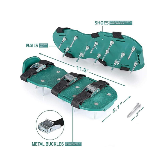 Lawn Aerator Shoes Loose Soil Garden Aerator 26 Nails For Inflating The Lawn And Yard