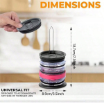 Set 4 Kontainer Penutup Gelas, Desain Hemat Ruang, Penutup Gelas dengan Dasar Karet Tebal dan Stabil, Independen