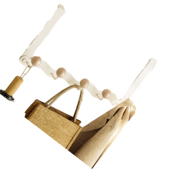 Sistem kait pintu logam menggantung mantel dan dompet dengan aman -5