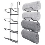 (4段) 2/4段ドアタオルラック/ハンガーバスルーム収納オーガナイザー