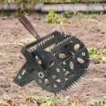 Weeds Roller Manual Weeder Tool 36 Inch Steel Rolling Lawn Aerator for Soil Loosening and Yard Planting
