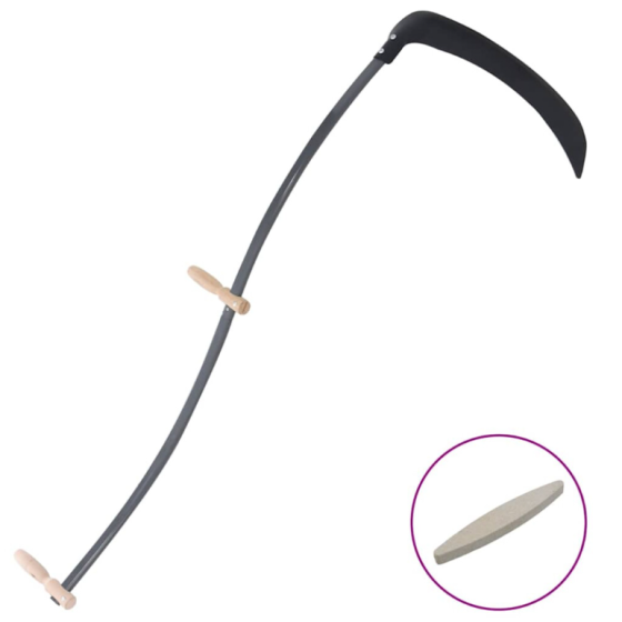 vidaXL Scythe with Grinding Stone 145 cm trimmer grass strimmer