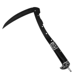 Black Folding Sickle with Stainless Steel Blade & Scabbard Suitable for Agricultural Mowing