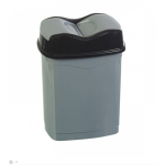(25L, Gray) Kitchen, Bathroom, Toilet Trash Bin with Swing Lid