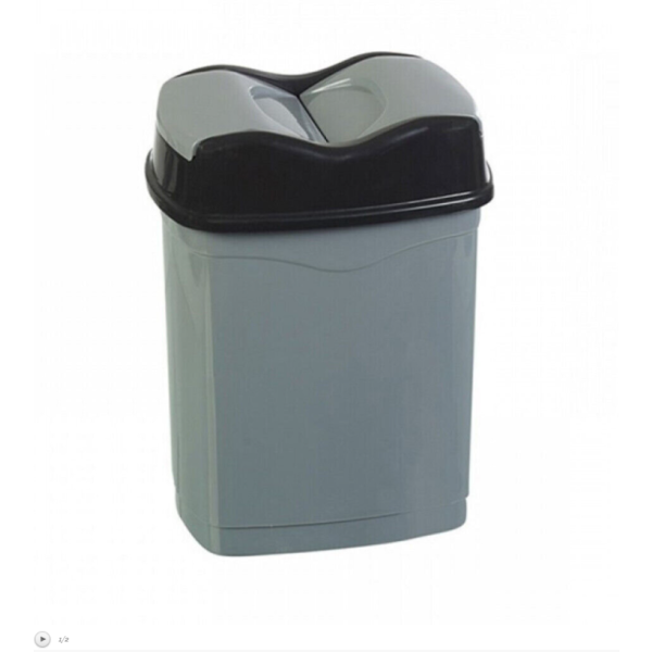 (25L, Gray) Kitchen, Bathroom, Toilet Trash Bin with Swing Lid