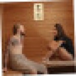 Termometer dan hygrometer ruang sauna, pengukur suhu montok dinding, cocok untuk rumah dan ruang sauna, mudah dibaca.