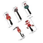 4 Pieces Non-Slip Metal Christmas Stocking Holders for Mantel