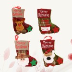 4 Pieces Christmas Stocking Bag-Shaped Faux Leather