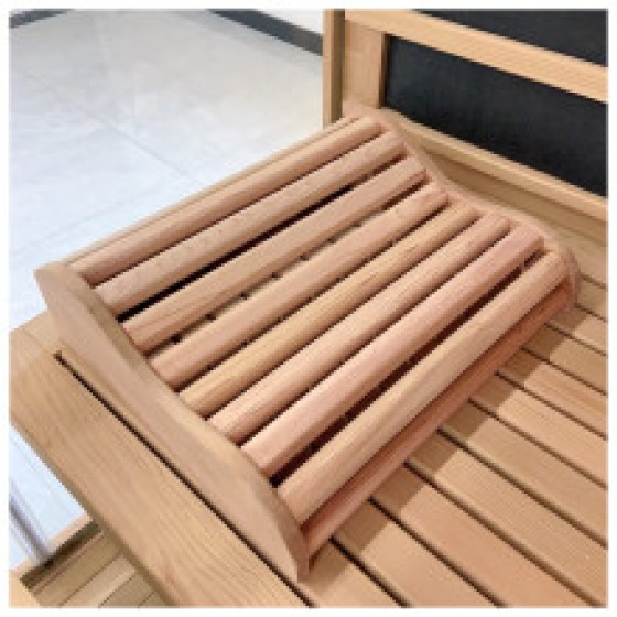 HSE Sandaran Sauna Ergonomis Bentuk S dari Cedar Merah Kanada (Set 2 buah)