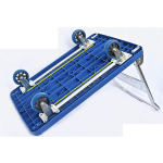 Platform Hand Truck Foldable with Steel Reinforcement, Plastic Deck, 660lb Capacity, Covered Wheels for Indoor/Outdoor Use