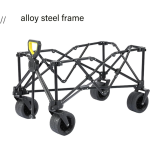 Folding Cart with Wheels, Adjustable Handle, 220 lb Capacity, Multipurpose Utility Cart for Sports, Camping, Beach, Shopping