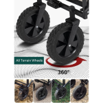 Collapsible Wagon, Portable Garden Cart with Adjustable Handle, 120L Capacity, Lightweight Folding Cart for Grocery Shopping and Camping