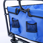 TC3015 Kereta Lipat Serbaguna Outdoor dengan Roda 8-Inci, Pegangan Empuk, Desain Lipat Tahan Berat, Warna Biru
