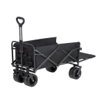 Faltbarer Mehrzweckwagen 200L Klappwagen Schwarz, Tragbar Leicht Robustes Design für Camping Garten Strand Einkaufen