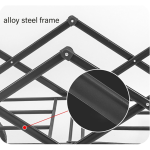 Faltbarer Mehrzweckwagen 200L Klappwagen Schwarz, Tragbar Leicht Robustes Design für Camping Garten Strand Einkaufen