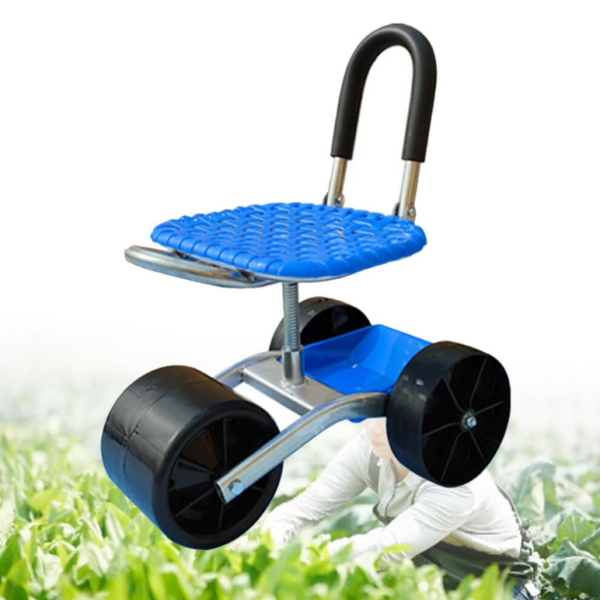 Garden Trolley with Adjustable Height and Storage Compartment