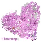 4 Pieces 3 Bags Glitter Confetti for Christening