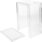 Set 3-Pot Acrylic Rak Pisau Dapur, Dasar dan Tempat Gunting