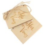 4 Pieces/2 Sets Wedding Vow Books in Durable Kraft