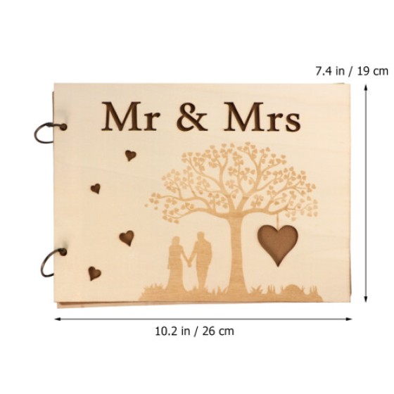 Carved "Guest" Wedding Book