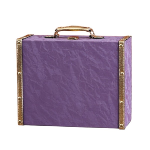 Peti Penyimpanan Dekoratif Kayu – Kotak Pajangan Gaya Koper Antik, Kotak Kenang-Kenangan untuk Dekorasi Rumah & Organisasi Ruangan, 23.5 x 7 cm